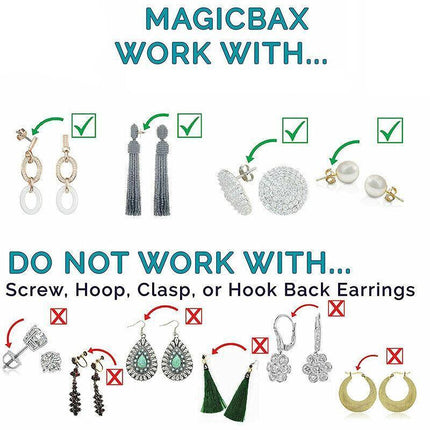 Hypoallergenic Fits Earrings Ear Support Lifts Magic Bax Backs Studs Auxiliary - Aimall