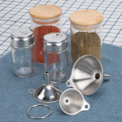 3X Stainless Steel Funnel Oil Liquid Funnel Metal Funnel With Detachable Filter - Aimall