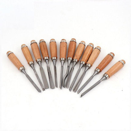 12 Wood Turning Lathe Chisel Set Woodworking Carving Woodturning Tool AU Stock - Aimall