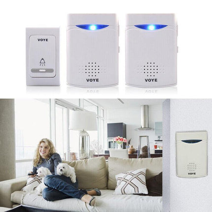 Wireless Door Bell Doorbell Set Digital Remote Control 2 Receivers 38 Chimes AU - Aimall