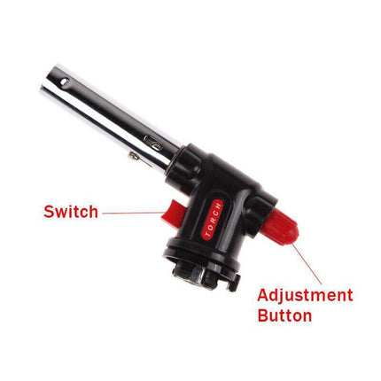 Butane Gas Torch Blow Lighter Flame Gun Burner Torch Welding BBQ Kitchen Baking - Aimall