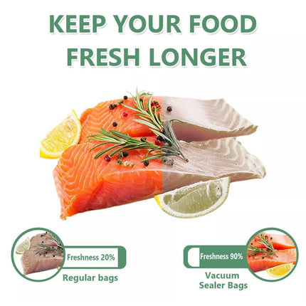 Black Vacuum Food Sealer Seal Bags Rolls Saver Storage Commercial 20/28cm*5m AU - Aimall