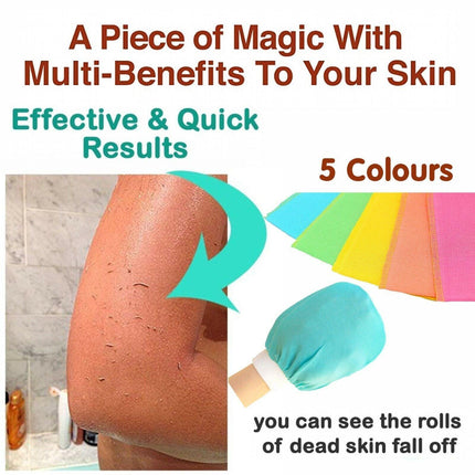 5 PCS Korean Italy Towel Exfoliating Bath Washcloth Viscose Scrub Mitten TowelAU - Aimall