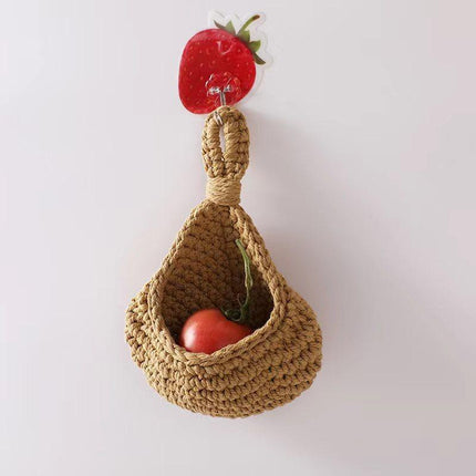 Hanging Wall Organizer Vegetable Fruit Basket Kitchen Storage Pouch Bag DIY 6Size - Aimall