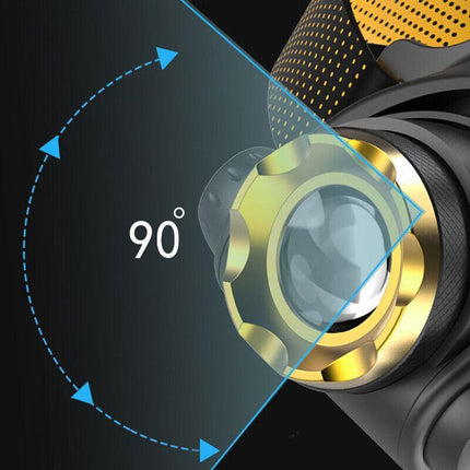 12000000lm LED Headlamp USB Rechargeable Headlight Head Torch Lamp Flashlight - Aimall