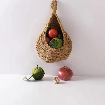 Hanging Wall Organizer Vegetable Fruit Basket Kitchen Storage Pouch Bag DIY 6Size - Aimall