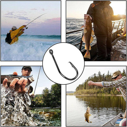 100x Chemically Sharpened Octopus Fishing Hook, Fishing Tackle 3- 12# Small Size - Aimall