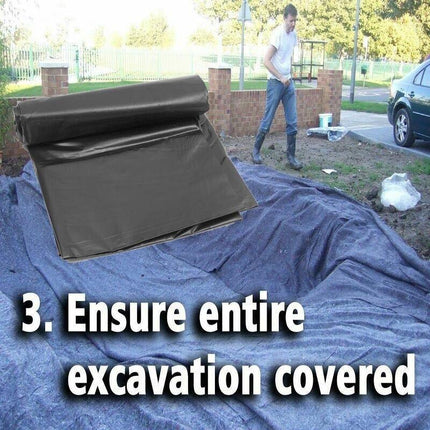 2.5x3M HDPE PVC Fish Pond Liner Gardens Pools Membrane Reinforced Landscaping - Aimall