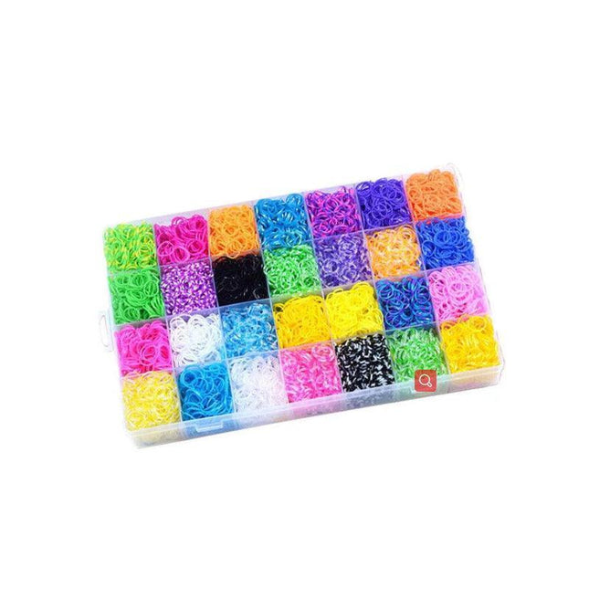 10000Pcs Large Rainbow Loom Band Case Kit Bands Board Hooks S Clips Beads Charms Aimall