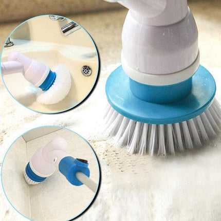 Electric Cordless Chargeable Spin Scrubber Turbo Scrub Cleaning Brush Bathroom - Aimall