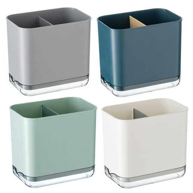 Cutlery Drainer Basket Multifunctional Storage Holder Box Spoon Drain Rack - Aimall