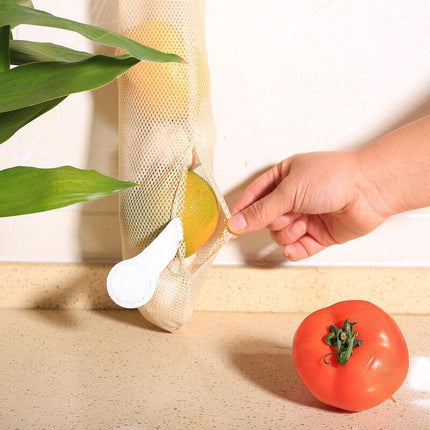 Vegetable Food Storage Bag Onion Garlic Hanging Bags Hollow Breathable Mesh Bag - Aimall