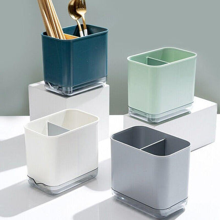 Cutlery Drainer Basket Multifunctional Storage Holder Box Spoon Drain Rack - Aimall