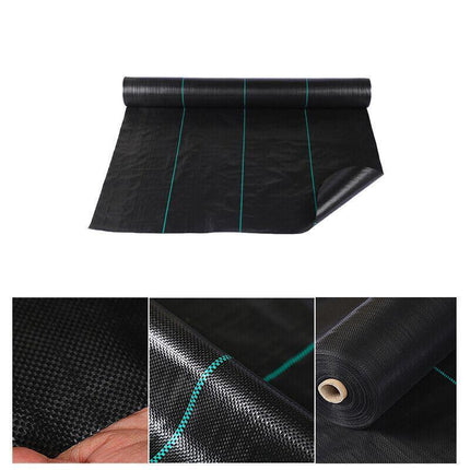 10/20/30/50/100M Weedmat Weed Control Mat Matting Woven Fabric Plant PE AU - Aimall
