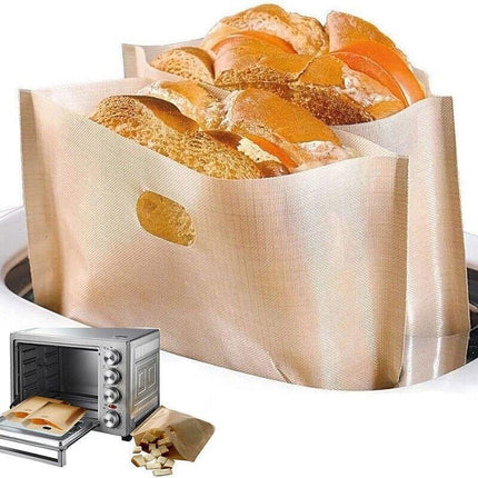 10-50PCS Reusable Toaster Bag Gluten Free Bread Bag Sandwich Toasting Brown Bags - Aimall