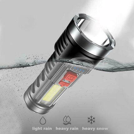 Super Bright Torch 6 Led Flashlight USB Rechargeable Tactical light Stock AU - Aimall