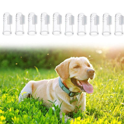 10X Soft Finger Toothbrush Pet Dog Oral Dental Cleaning Teeth Care Hygiene Brush - Aimall