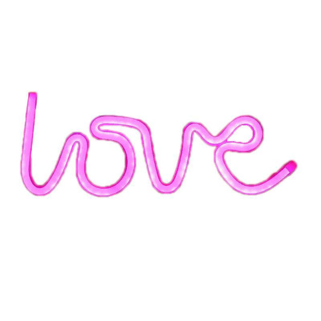 LED Neon Sign Lamp USB/Battery Power Home Wedding Decor Love Rainbow Night Light - Aimall