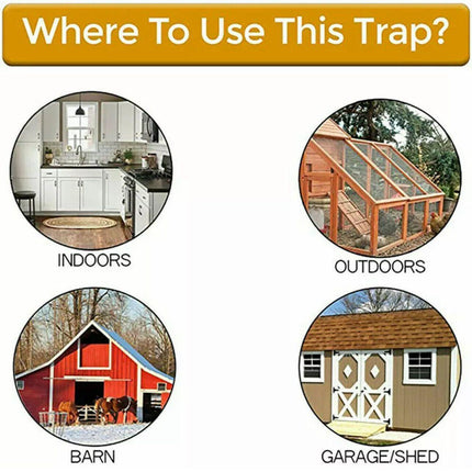 Mouse Trap Flip N Slide Bucket Lid Mouse Rat Trap With Ladder Mousetrap Catcher - Aimall