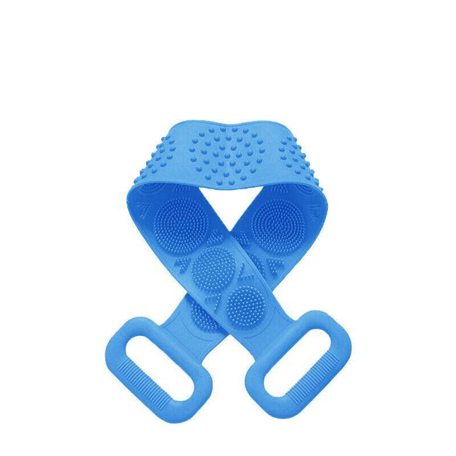 Silicone Back Scrubber Soft Loofa Bath Strap Scrub Belt Body Exfoliating Massage - Aimall