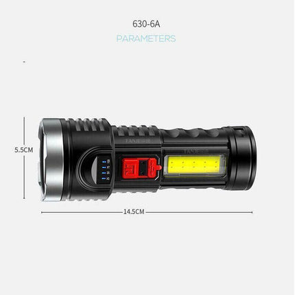 Super Bright Torch 6 Led Flashlight USB Rechargeable Tactical light Stock AU - Aimall