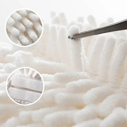 2X Absorbent Hand Towel Chenille Hanging Washcloth Handball Kitchen Bathroom AU - Aimall