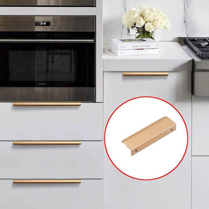 Kitchen Lip Pulls Handles Cupboard Door Cabinet Drawer Rose Brass Gold Furniture - Aimall