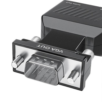 HDMI to VGA Male Video Adapter Female Cable Converter with Audio HD 1080P AU - Aimall