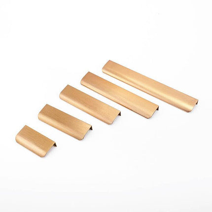 Kitchen Lip Pulls Handles Cupboard Door Cabinet Drawer Rose Brass Gold Furniture - Aimall