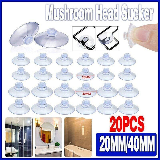 20PCS 20/40mm Suction Cups Caps Suckers Aquarium Fish Tank Glass Hanger Pads - Aimall
