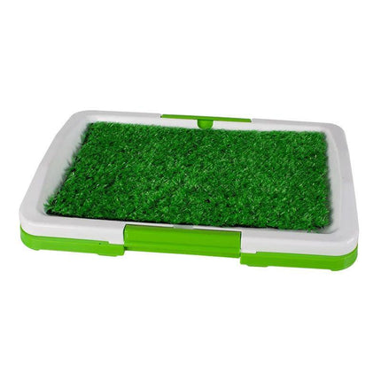 Indoor Dog Pet Potty Training Portable Toilet Loo Pad Tray Grass Mat AU Stock - Aimall