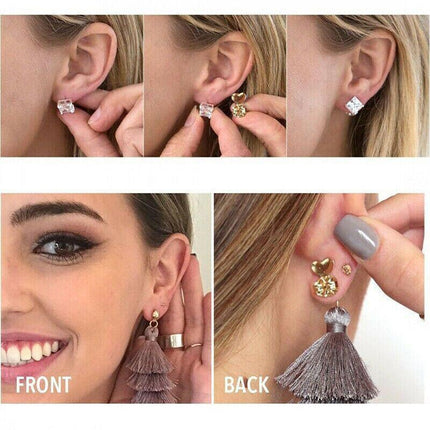 Hypoallergenic Fits Earrings Ear Support Lifts Magic Bax Backs Studs Auxiliary - Aimall
