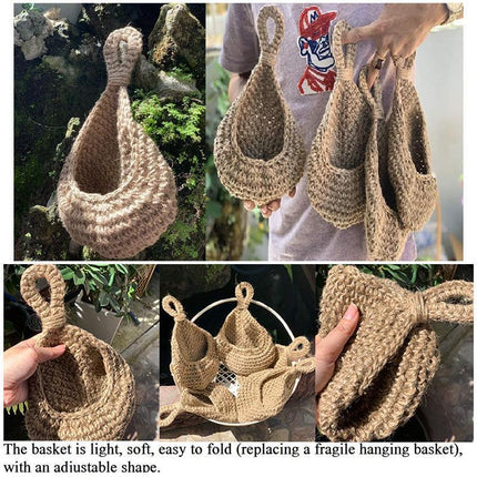 Hanging Wall Organizer Vegetable Fruit Basket Kitchen Storage Pouch Bag DIY 6Size - Aimall