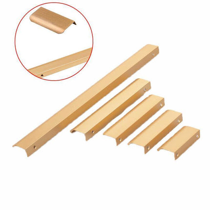 Kitchen Lip Pulls Handles Cupboard Door Cabinet Drawer Rose Brass Gold Furniture - Aimall