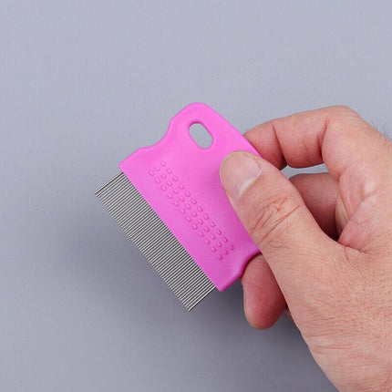 1x Pet Hair Flea Shedding Cleaning Brush Grooming Comb Cat Dog Stainless Trimmer - Aimall