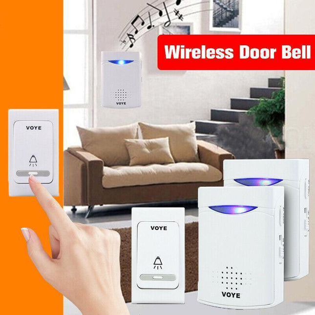 Wireless Door Bell Doorbell Set Digital Remote Control 2 Receivers 38 Chimes AU - Aimall