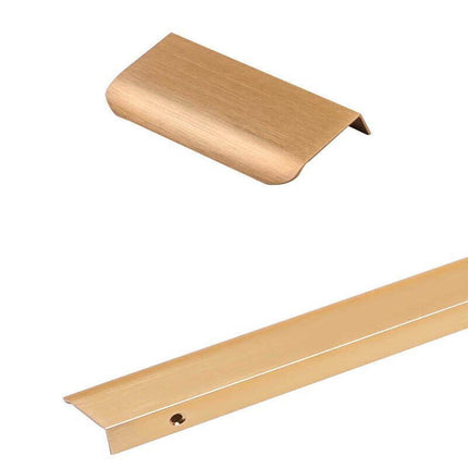 Kitchen Lip Pulls Handles Cupboard Door Cabinet Drawer Rose Brass Gold Furniture - Aimall