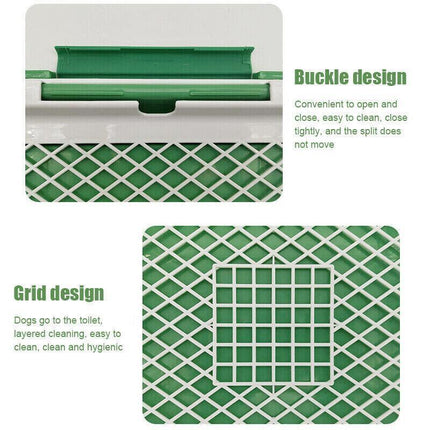 Indoor Dog Pet Potty Training Portable Toilet Loo Pad Tray Grass Mat AU Stock - Aimall