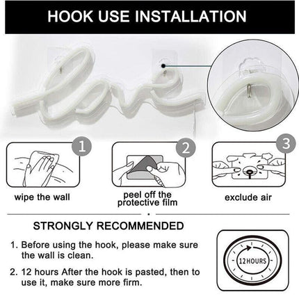 LED Neon Sign Lamp USB/Battery Power Home Wedding Decor Love Rainbow Night Light - Aimall