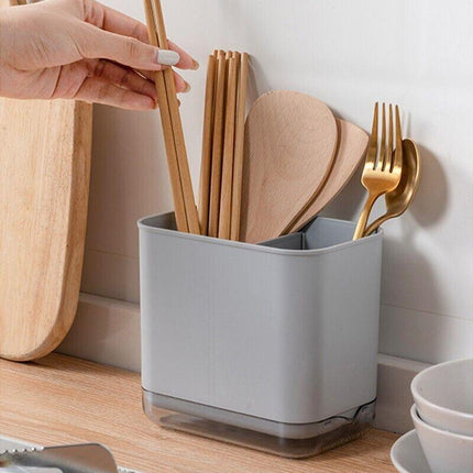 Cutlery Drainer Basket Multifunctional Storage Holder Box Spoon Drain Rack - Aimall
