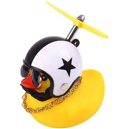 Rubber Duck Toy Car Ornaments Yellow Duck Dashboard Decorations With Helmet Jl Aimall