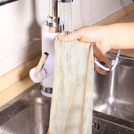 Vegetable Food Storage Bag Onion Garlic Hanging Bags Hollow Breathable Mesh Bag - Aimall