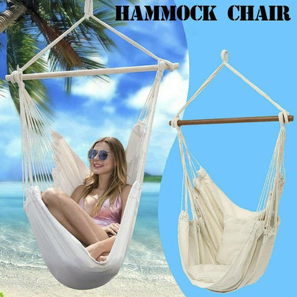 Portable Hanging Hammock Chair Swing Garden Outdoor Camping Soft AU NEW - Aimall