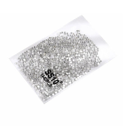 1440PCS Glitter Rhinestones Crystal Flat Clear Bottom Glass Nail Art Nail Drill - Aimall