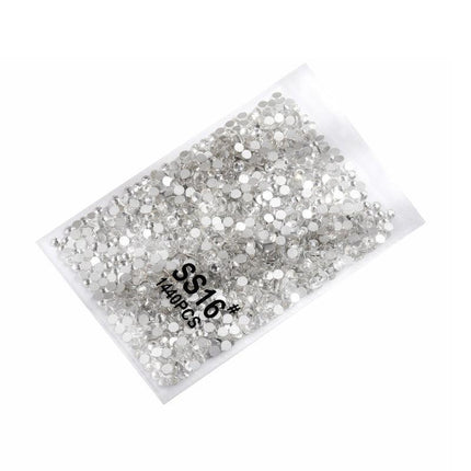 1440PCS Glitter Rhinestones Crystal Flat Clear Bottom Glass Nail Art Nail Drill - Aimall