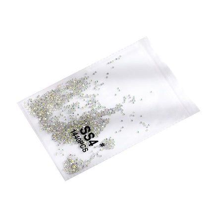 1440PCS Glitter Rhinestones Crystal Flat Clear Bottom Glass Nail Art Nail Drill - Aimall