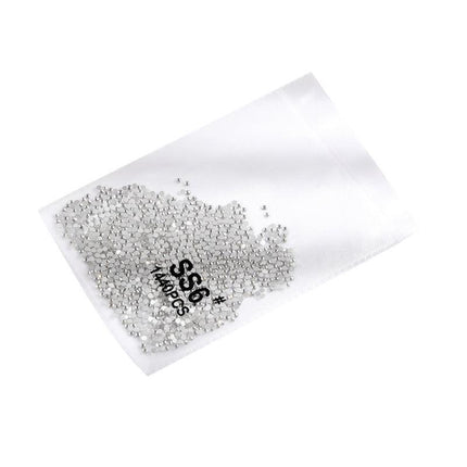1440PCS Glitter Rhinestones Crystal Flat Clear Bottom Glass Nail Art Nail Drill - Aimall