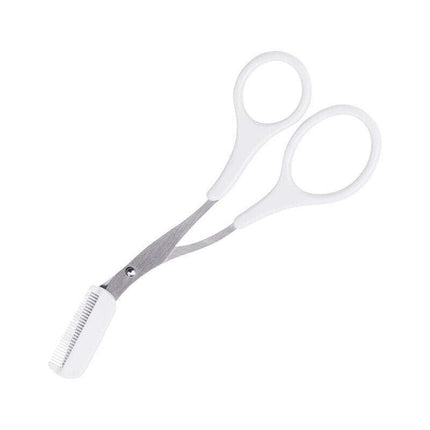 Stainless Steel Eyebrow Hair scissors Comb Makeup Trimmer Tweezers Tool New AU - Aimall