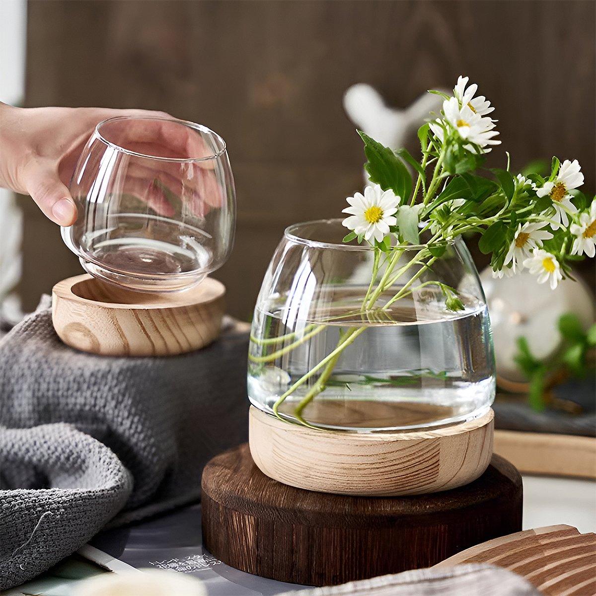 Versatile Japanese Style Small Glass Vases for Home and Office