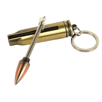 Waterproof Fire Starter Lighter Match Keychain Survival Camping Metal Bullet Au - Aimall